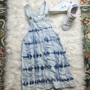 GAP Kids Soft Denim Tie Dye Overall Dress